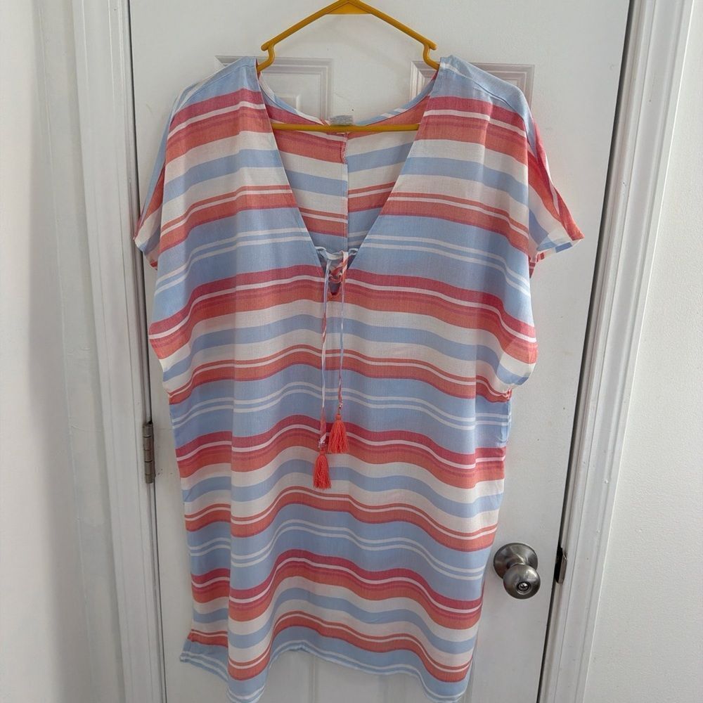 Kona Sol Multicolor Striped Tunic Size XL